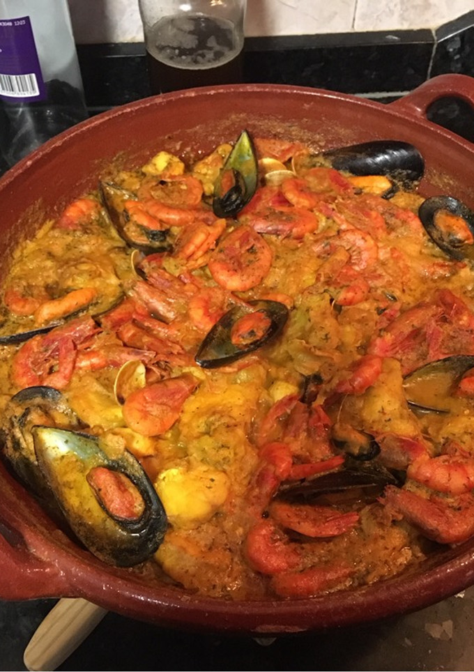 Una foto de Rape a la marinera de mi madre la cocinera