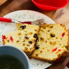 A picture of Tutti Frutti Almond flour Cake.