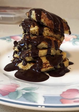 Una foto de Tortitas de manzana y avena
