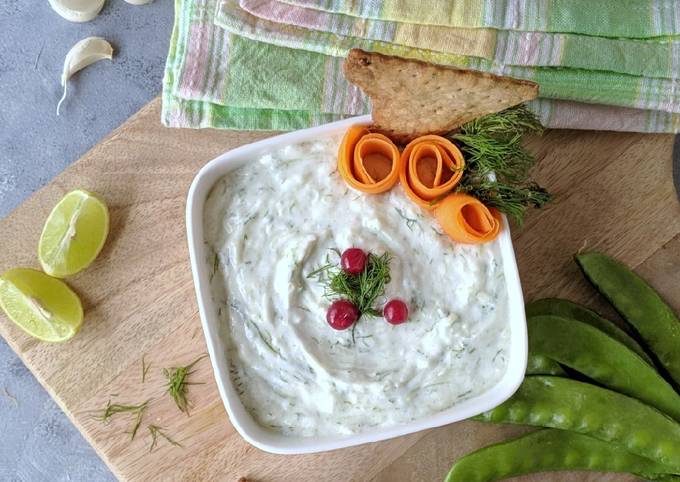 Recipe of Super Quick Homemade Tzatziki dip