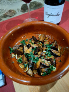Una foto de Boletus al ajillo en cazuela