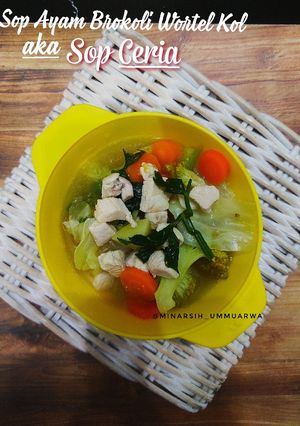 Foto resep Sop Ayam Brokoli Wortel Kol aka Sop Ceria