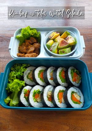 Foto resep Kimbap Isi Telur Wortel Selada_Bekal Sarapan