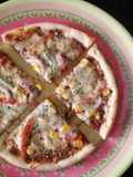Crispy corn cheesy pizza (in kadhai)