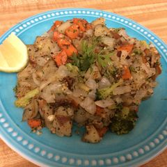 A picture of Stir fry Italian Bacon and Veggies.