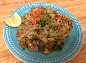 A picture of Stir fry Italian Bacon and Veggies.