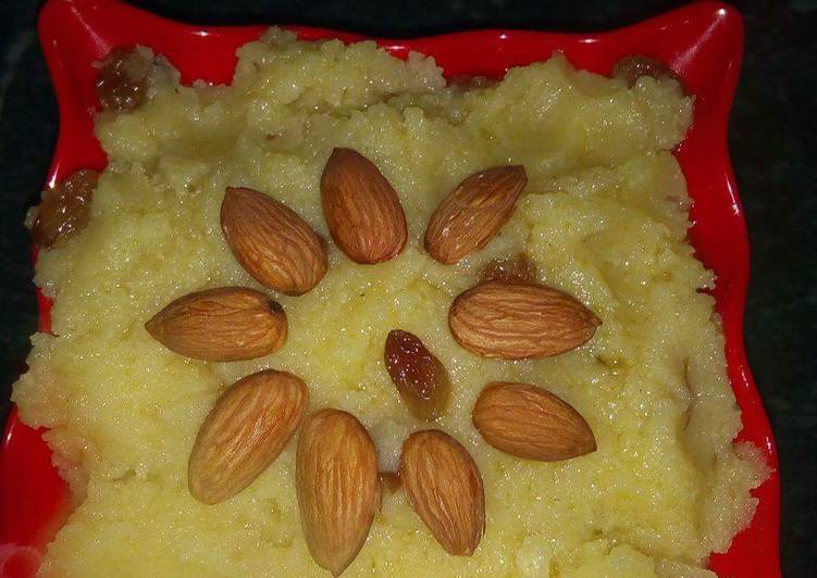 Recipe: at dinner Suji halwa