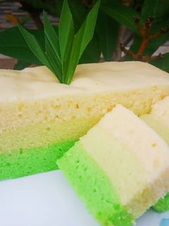 Foto resep Bolu lapis pandan kukus