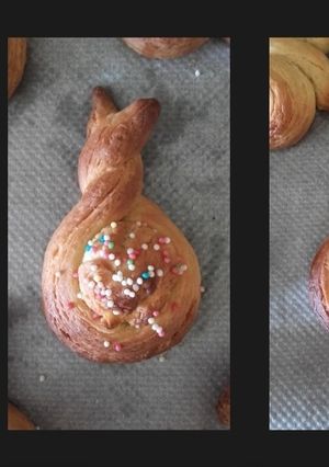Une photo de Lapins briochés de Pâques