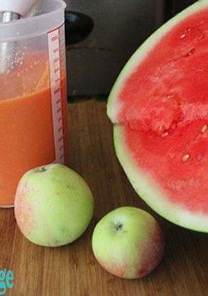 A picture of Apple and Watermelon Gazpacho.