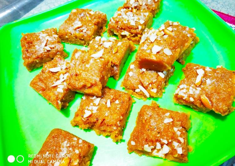 Aval (flattened rice)burfi