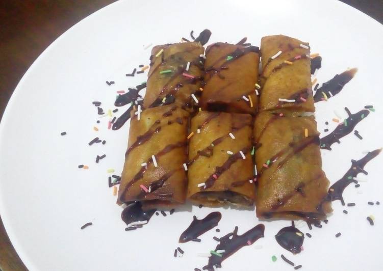 Pisang coklat meleleh