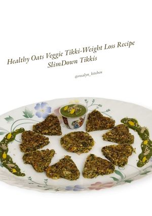 A picture of Healthy Oats Veggie Tikki-Weight Loss Recipe (SlimDown Tikkis).