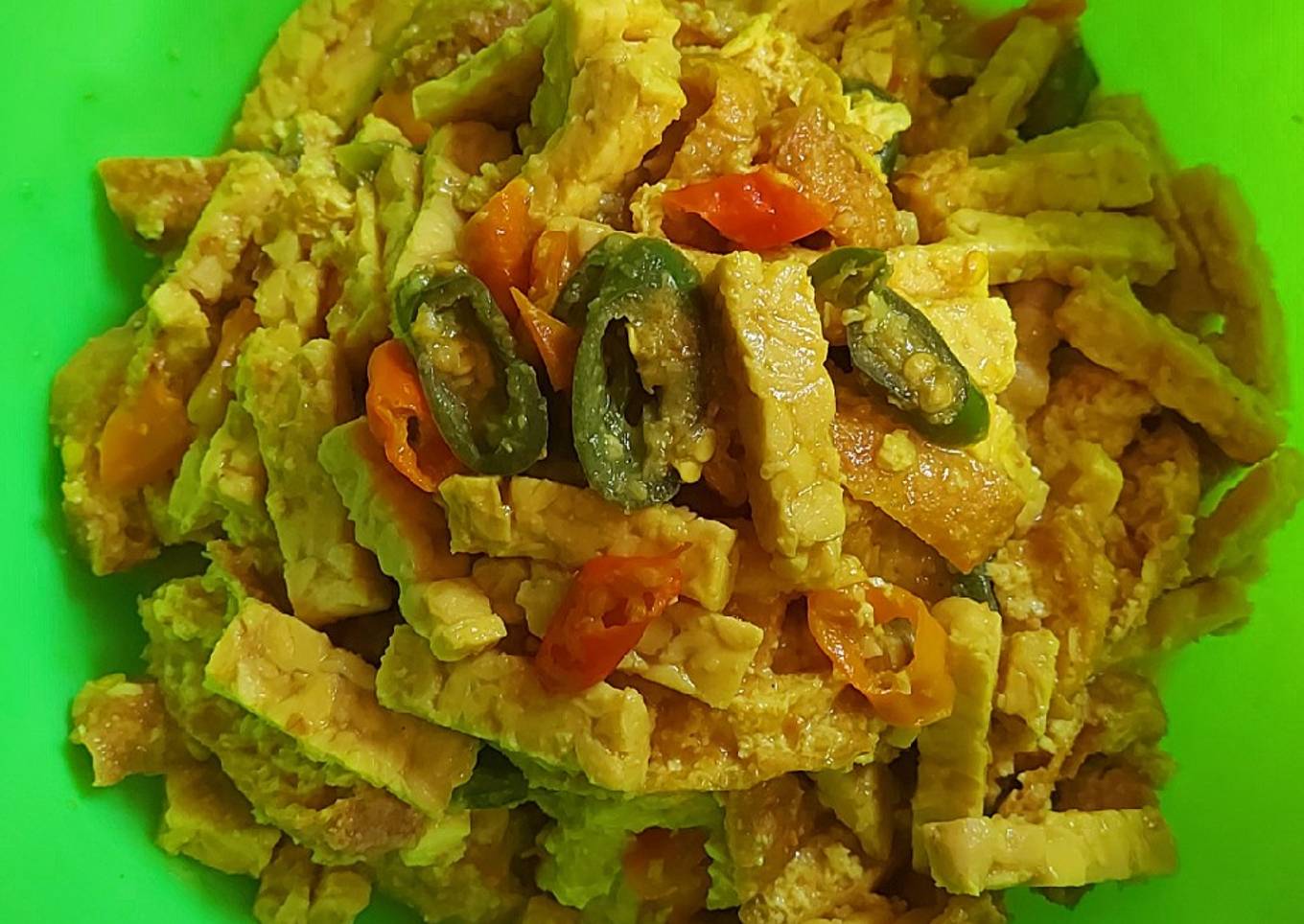 Oseng tempe cabe ijo