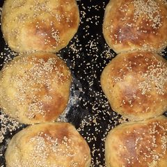 Eggless burger pie A picture of Eggless burger pie.
