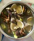 蒜頭蛤蜊佛手瓜雞湯