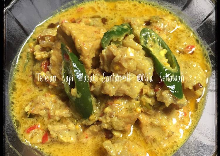 Resep Tetelan Sapi Masak Santan Anti Gagal