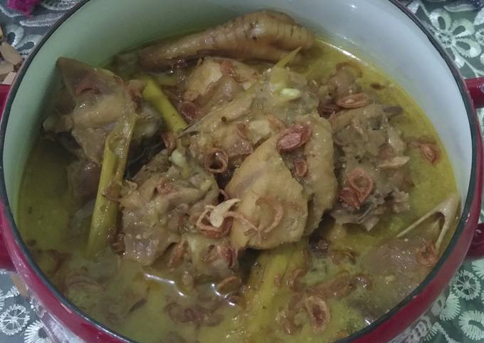 Cara Memasak Gulai Ayam Kampung ala Nenek asli Temanggung Rumahan