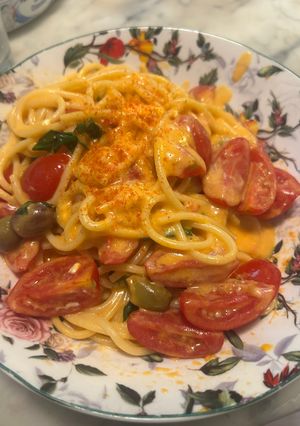 Foto di Spaghetti in padella 84 datterini e feta