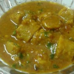 A picture of Gatte ki sabji.
