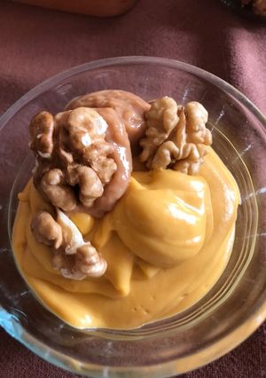 Una foto de Mousse Mónica de Lúcuma en Thermomix