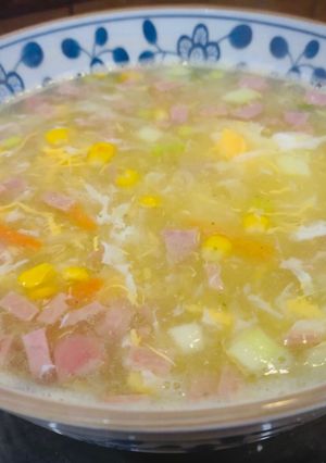 火腿玉米濃湯 的食譜成品照片