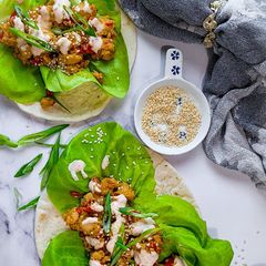 Chicken Teriyaki Lettuce Tacos A picture of Chicken Teriyaki Lettuce Tacos.