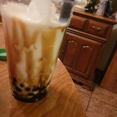 A picture of Tiger Milk with Boba.