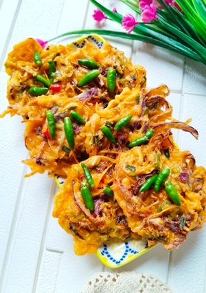 Foto resep Bakwan Wortel Kol Ungu Renyah kres kres
