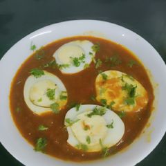 A picture of Dhaba style Egg curry.