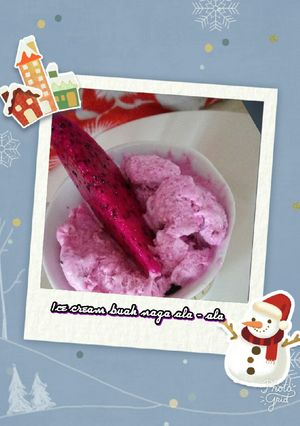 Foto resep Ice ceam buah naga ala-ala