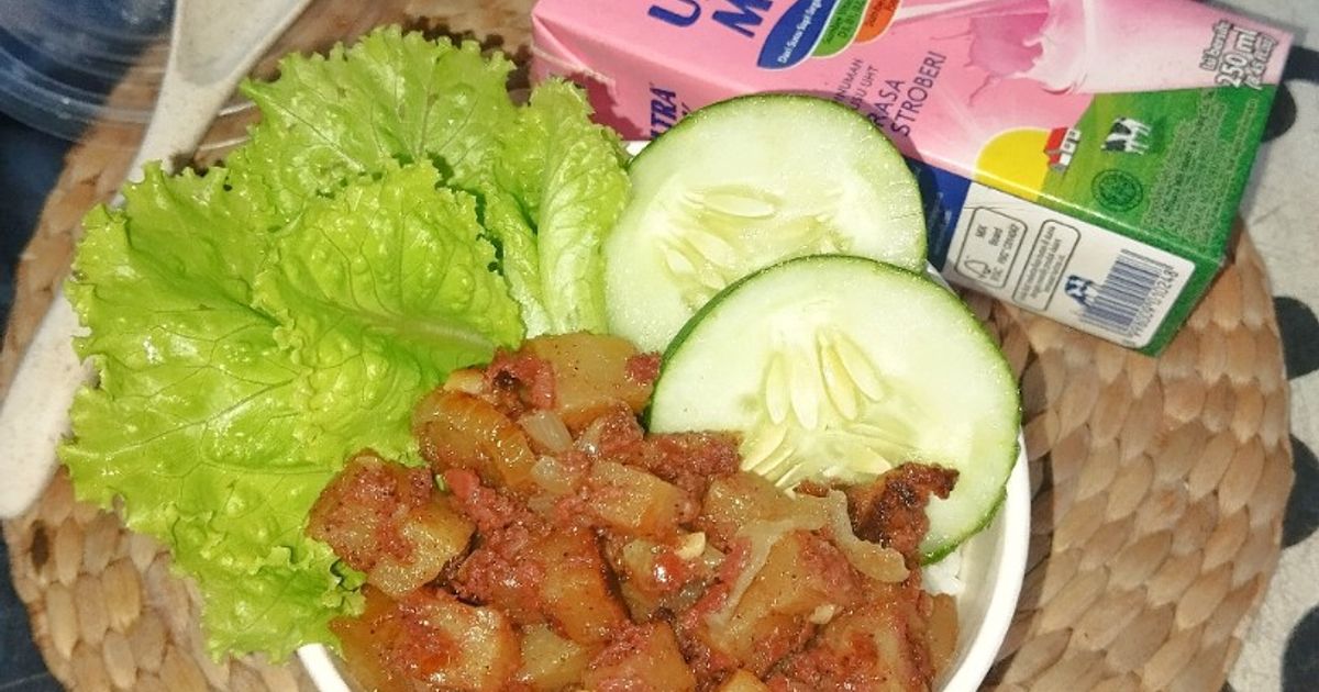 Rice Bowl Tumis Kentang Kornet