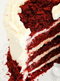 Una foto de Bizcocho terciopelo rojo