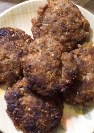 A picture of ♡~Beef Chapli kabab~♡.