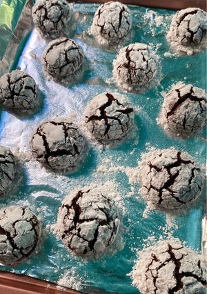 Una foto de Galletas craqueladas de chocolate