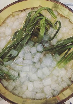 Hình của món Nha đam đường phèn thanh mát.
