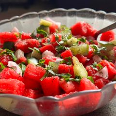 A picture of Watermelon salad.