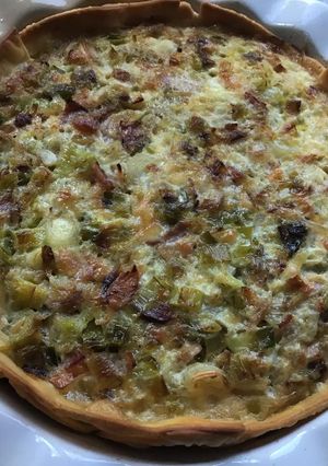 Una foto de Pastel de ajo porro (puerro)