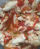 Salteado de pollo y verduras