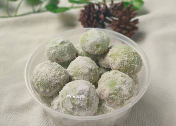 Resep Mudah Putri Salju Almond Pandan Yummy Mantul