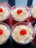 Postre de crema de turrón