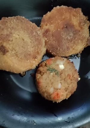 Una foto de MILANESAS VEGANAS DE BONIATO CON HAMBURGUESAS MINI (🌱)