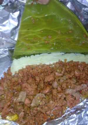 Una foto de Nopal Gigante relleno al horno a la Mario, s