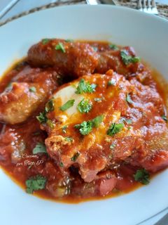 Une photo de Chakchouka Merguez / Œufs