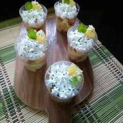 A picture of Individual Pineapple pudding#foodphotographychallenge.