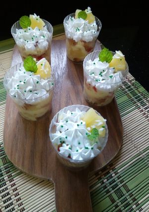 A picture of Individual Pineapple pudding#foodphotographychallenge.
