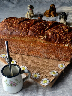 Una foto de Pan integral con batata y avena🍞