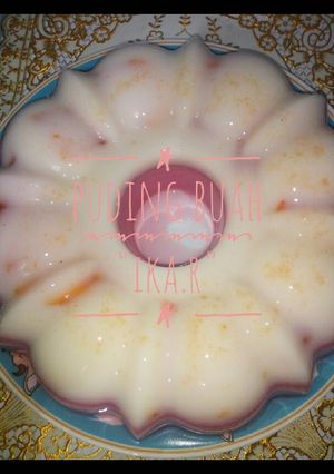 Foto resep Puding Buah (Naga+Pepaya)