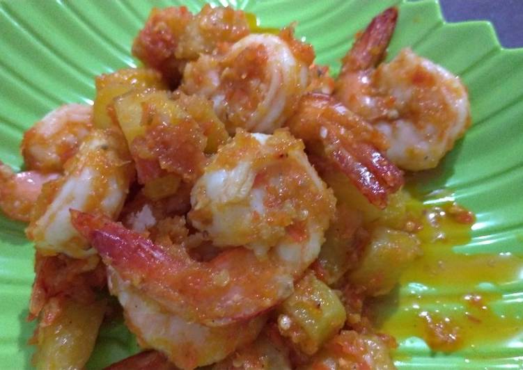 Resep Balado udang kentang Anti Gagal
