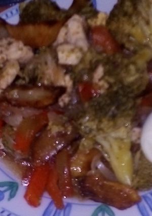 Una foto de Brócoli saltado